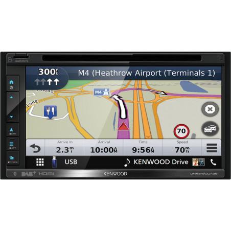 Kenwood DNX5190DABS 2 DIN Fejegység, Navigáció, Apple CarPlay