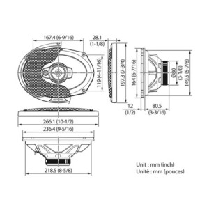 Kenwood KFC-PS6976 6X9 Ovál 3 Utas Koax Hangszóró