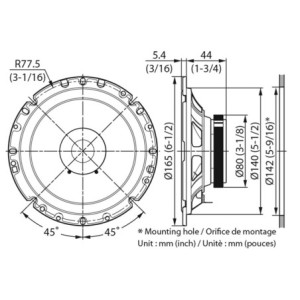 Kenwood KFC-S1756 16,5cm-es 2 utas hangszóró