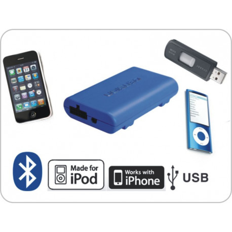 Dension Gateway Lite BT iPod és USB interface Bluetooth kihangosítóval és A2DP zenelejátszással BMW autókhoz (17 tűs) 