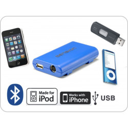 Dension Gateway Lite BT iPod és USB interface Bluetooth kihangosítóval Skoda autókhoz MiniISO csatlakozóval 