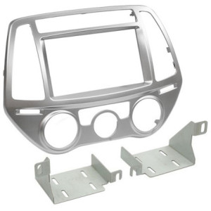Hyundai i20 2 DIN autórádió beszerel? keret, Ezüst (381143-24-1)
