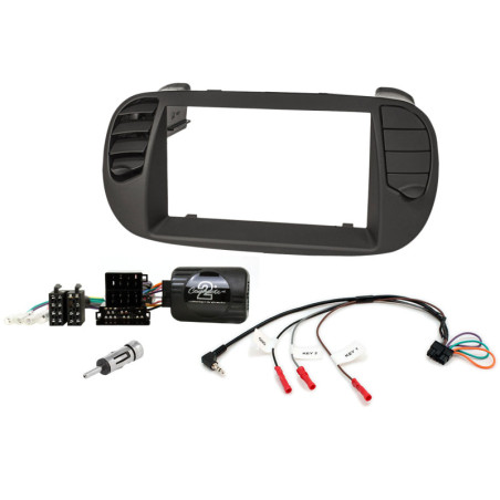 Fiat 500 2 DIN fejegység extra beépít? szett