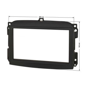 Fiat 500L 2 DIN autórádió beszerel? keret, fekete (RAM-40.452.3)