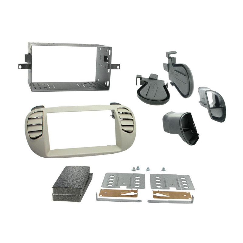 Fiat 500 2 DIN autórádió beszerel? keret, csont szín? (CT23FT14)