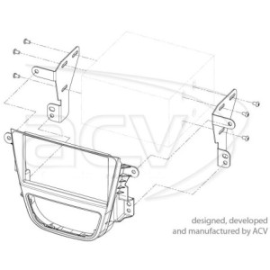 Opel Mokka 2 DIN autórádió beszerelõ keret, Fekete (RAM-40.970)