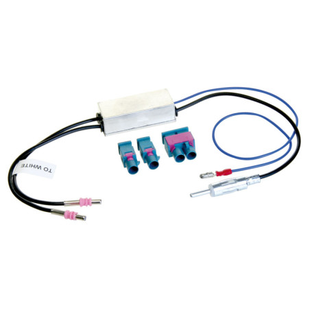 Antenna adapter, fantomtáp 2X, dupla Fakra - DIN, prémium (1524-70)