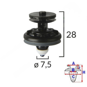 Volkswagen, Skoda, Audi kárpit rögzítõ patent