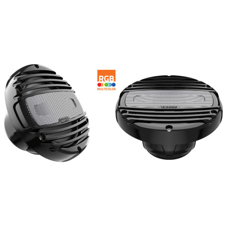 Hertz HMX 8 LD-C 20cm-es vízálló koaxiális hangszóró fekete színben, RGB LED világítással