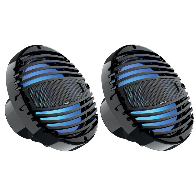 Hertz HMX 8 LD-TC Vízálló kétutas 20 cm-es koax hangszóró, fekete színben, LED világítással