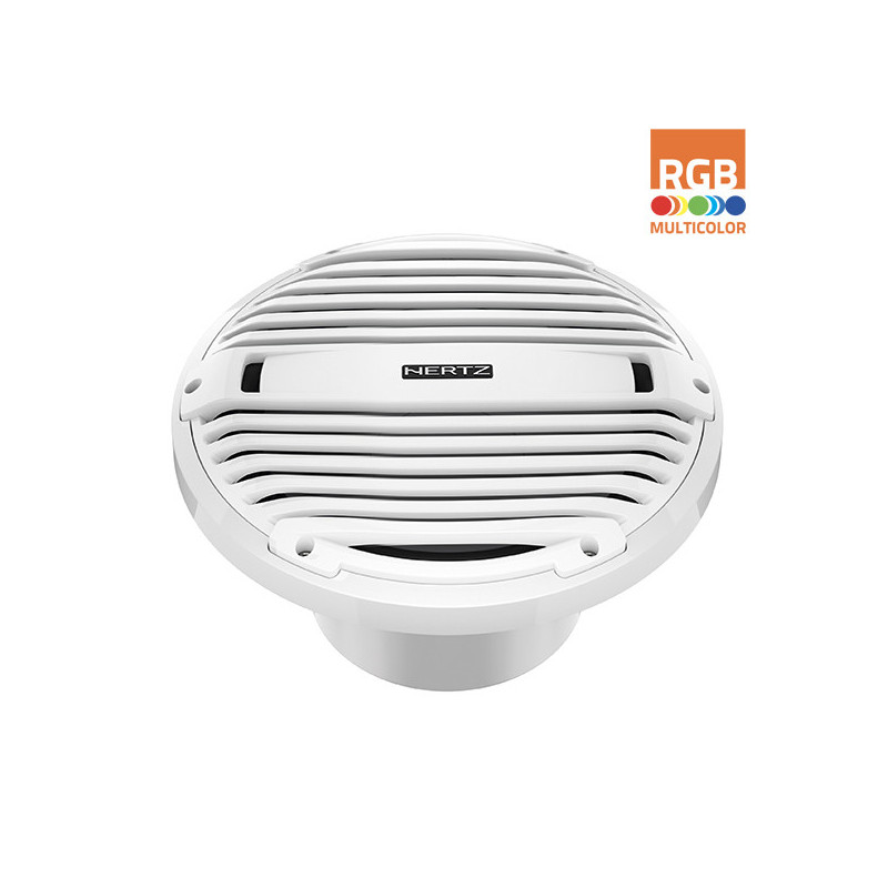 Hertz HMS 12 B4-LD-W Vízálló hajós/motor/powersport 30cm-es LED-es mélynyomó fehér színben