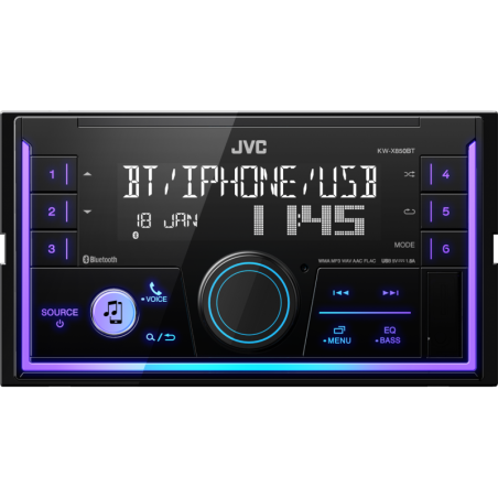 JVC KW-X850BT 2 DIN méretû Bluetooth autórádió
