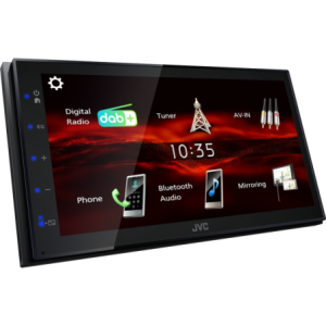 JVC KW-M180DBT Autós 2 DIN méretû multimédia központ, Android tükrözéssel, Bluetooth, DAB+/FM rádió, USB...